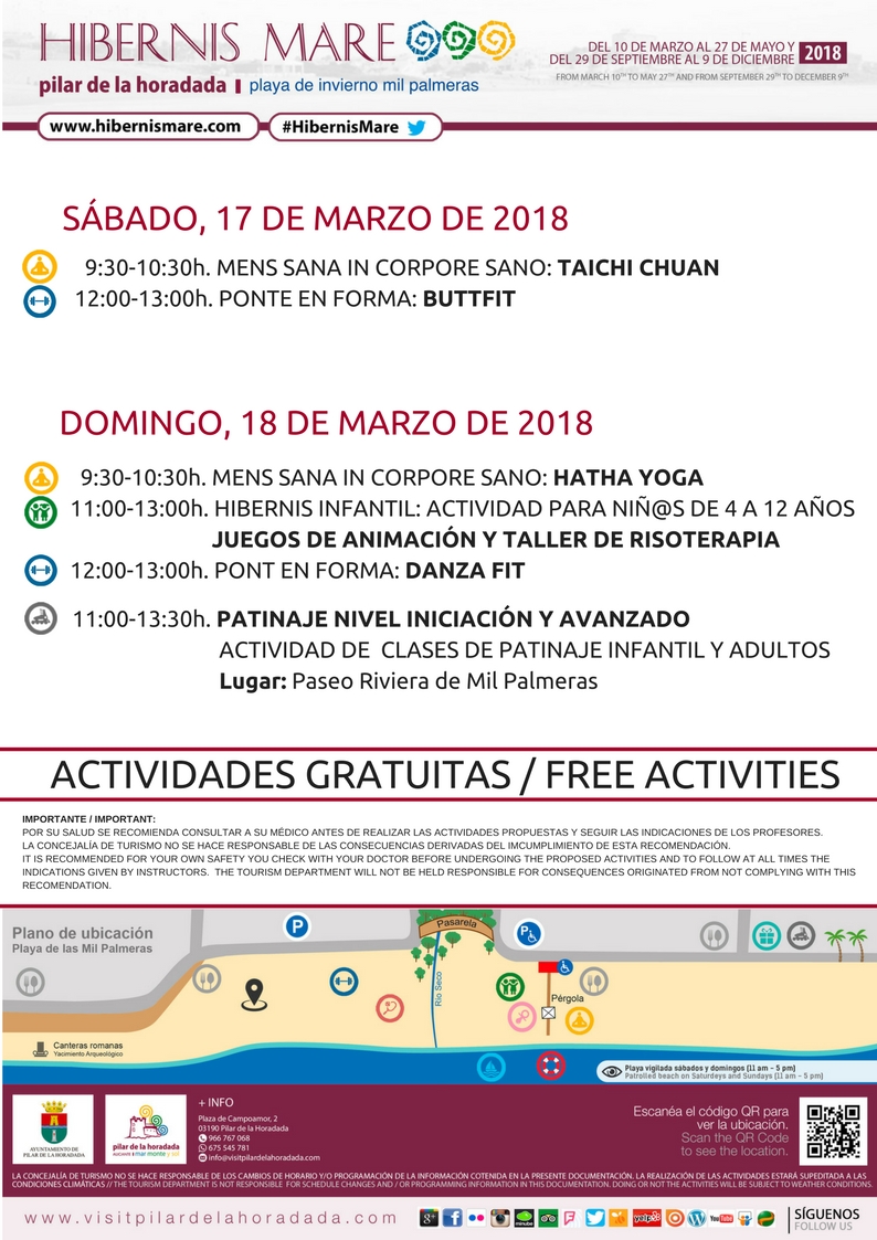 cartel hibernis mare actividades semanales