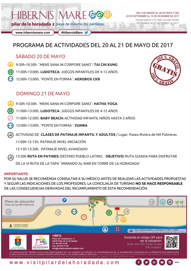 cartel hibernis mare actividades semanales