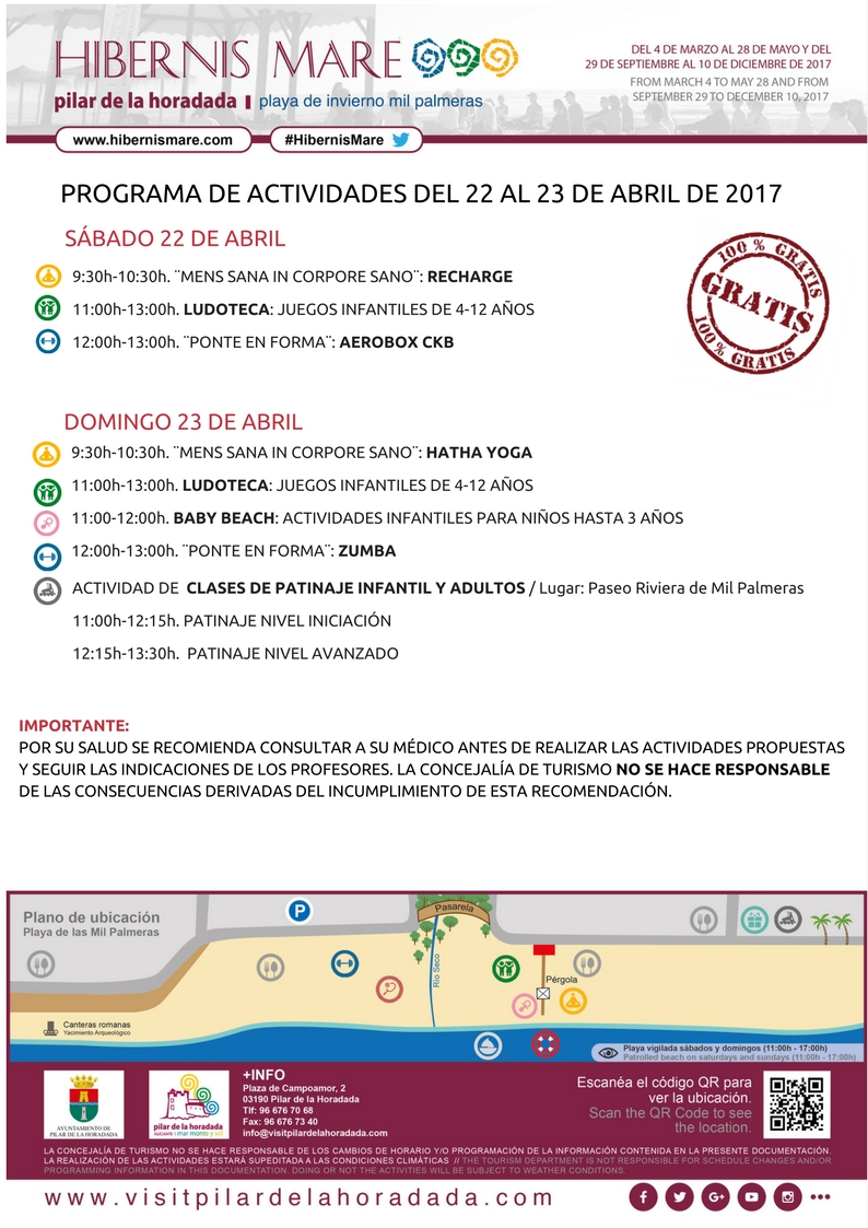 hibernis mare playa invierno pilar de la horadada mil palmeras cartel