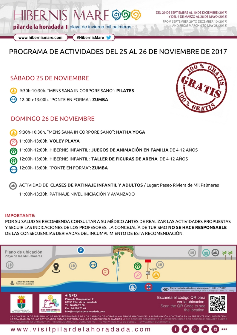 cartel hibernis mare actividades semanales