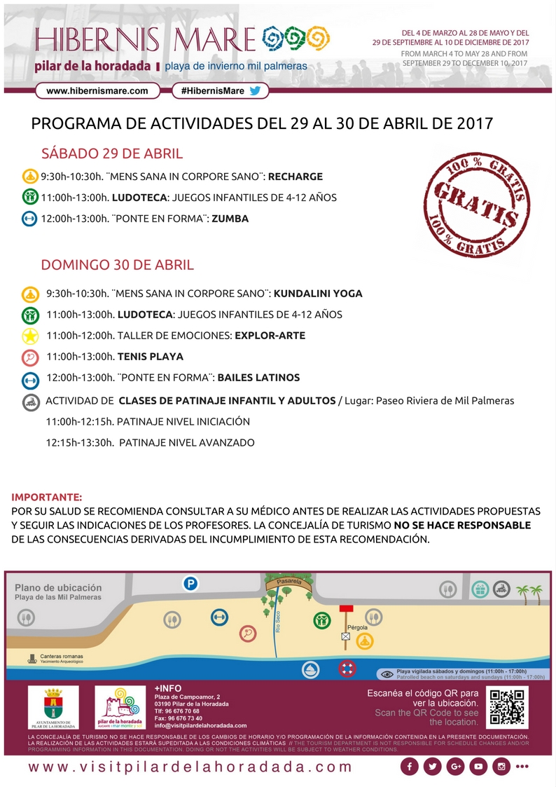 cartel hibernis mare actividades semanales