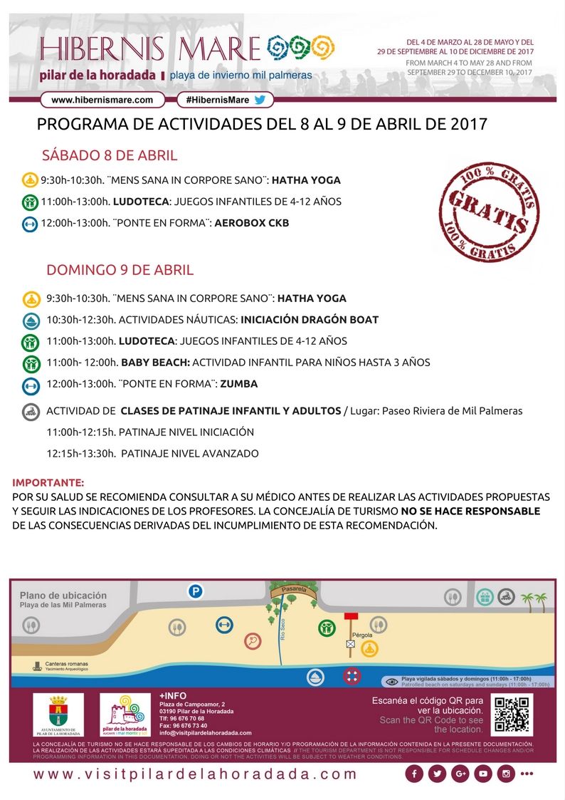 hibernis mare playa invierno pilar de la horadada mil palmeras cartel