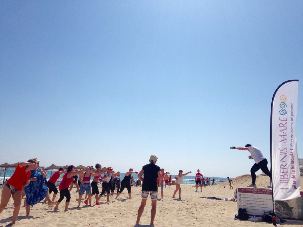 hibernis mare playa invierno pilar de la horadada mil palmeras aerobox