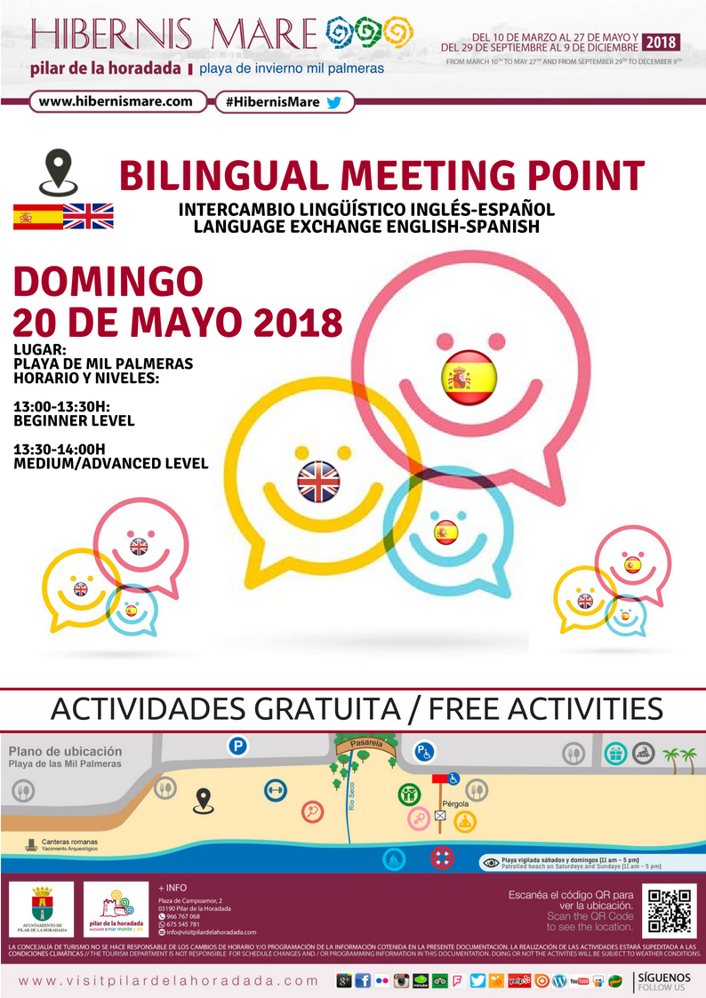 bilingual meeting point hibernis mare mil palmeras pilar de la horadad