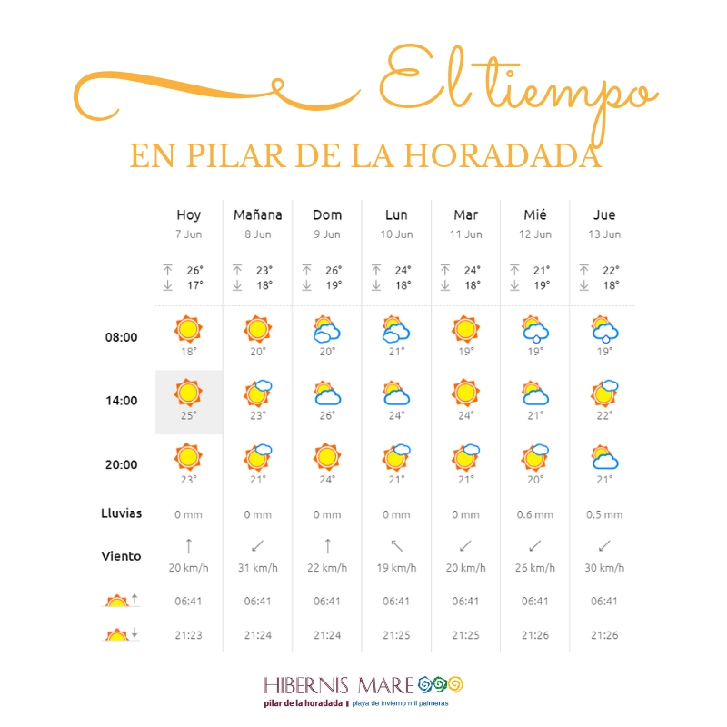 el tiempo hibernis mare mil palmeras pilar de la horadada playa de invierno