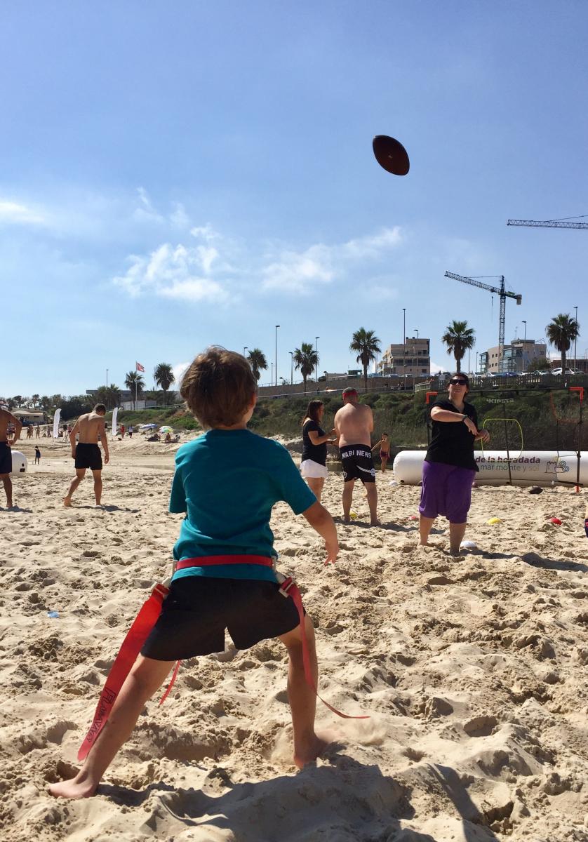 fútbol americano hibernis mare mil palmeras pilar de la horadada playa de invierno