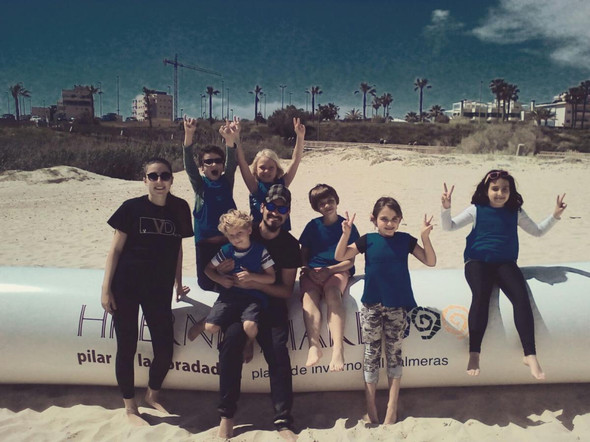 hibernis mare playa invierno pilar de la horadada mil palmeras ludoteca
