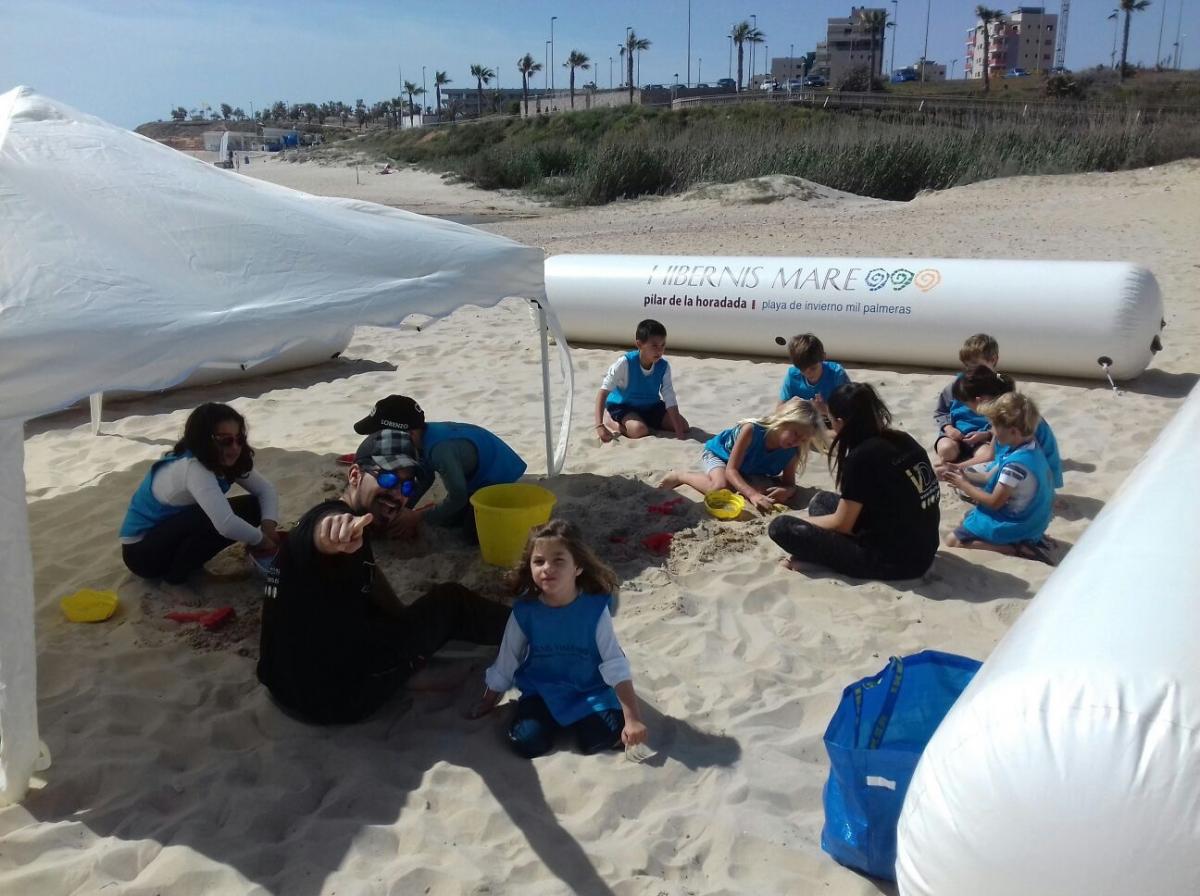 hibernis mare playa invierno pilar de la horadada mil palmeras ludoteca