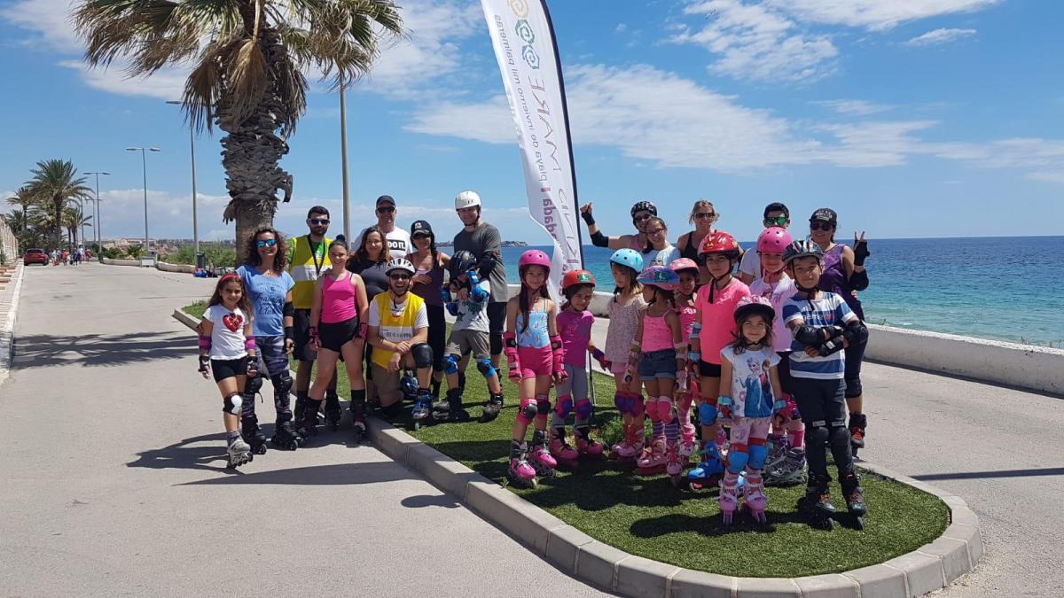 patinaje hibernis mare mil palmeras pilar de la horadada playa de invierno