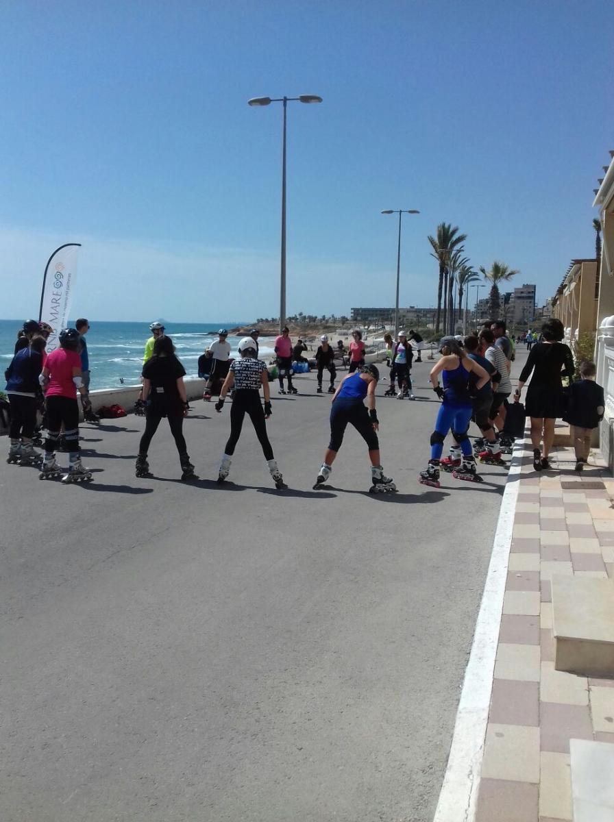 hibernis mare playa invierno pilar de la horadada mil palmeras patinaje