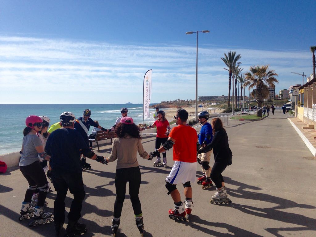 hibernis mare playa invierno pilar de la horadada mil palmeras patinaje