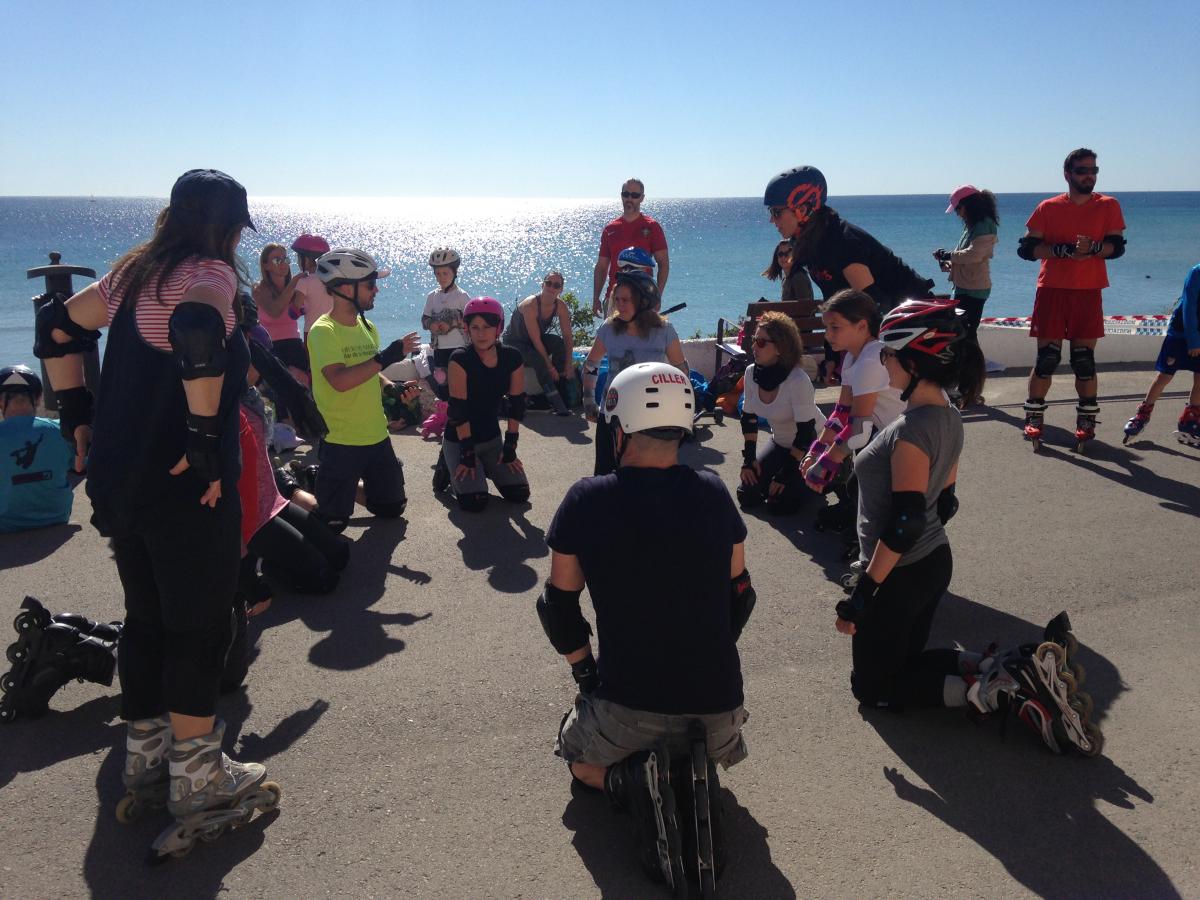 hibernis mare playa invierno pilar de la horadada mil palmeras patinaje