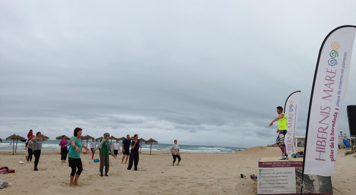 hibernis mare playa invierno pilar de la horadada mil palmeras zumba