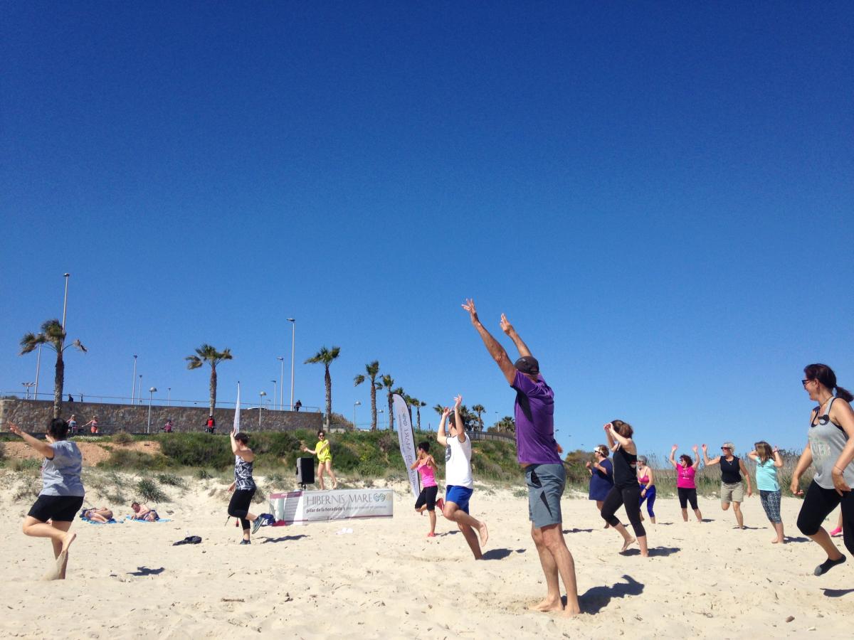 hibernis mare playa invierno pilar de la horadada mil palmeras zumba