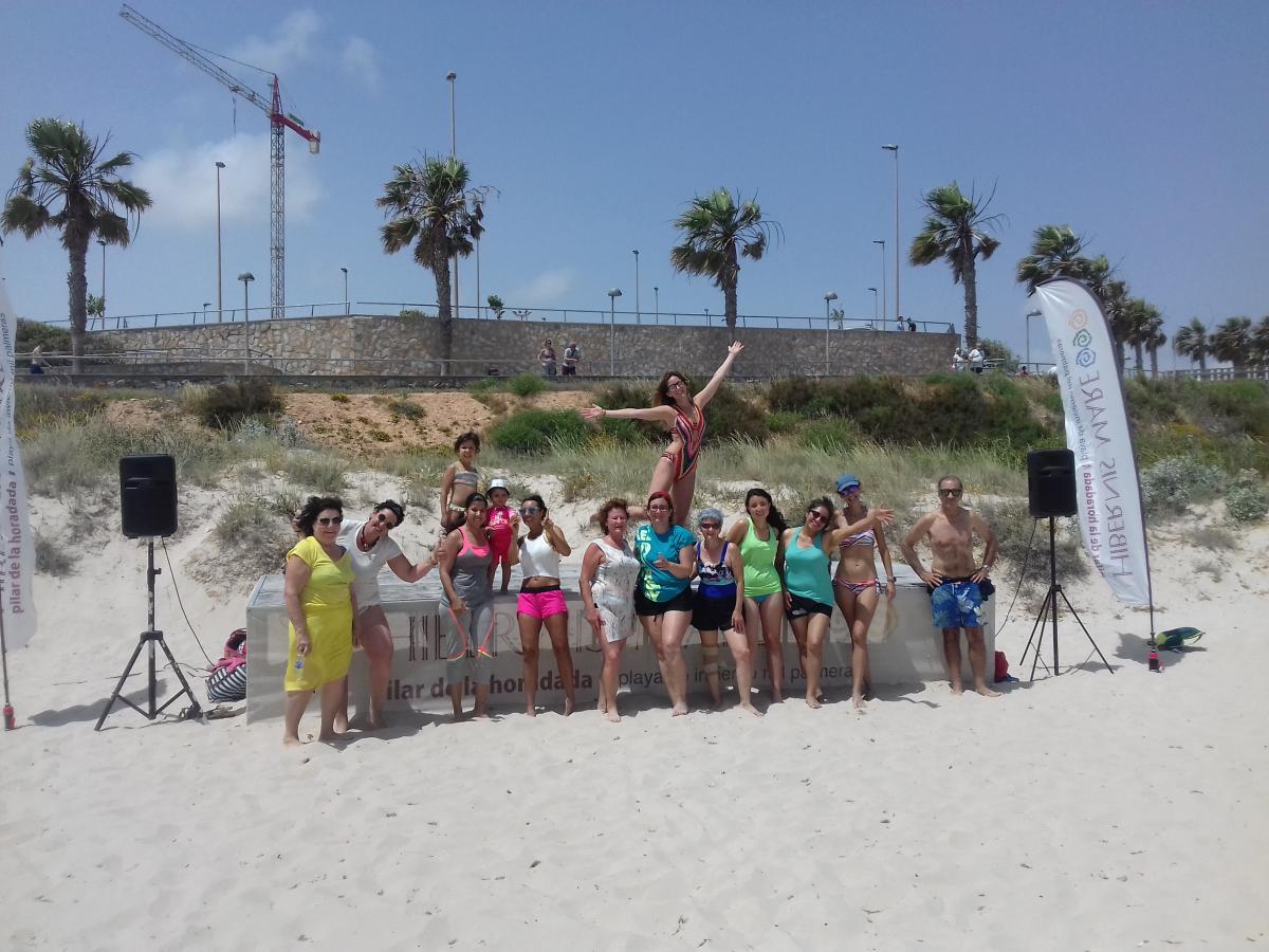 zumba hibernis mare mil palmeras pilar de la horadada playa de invierno