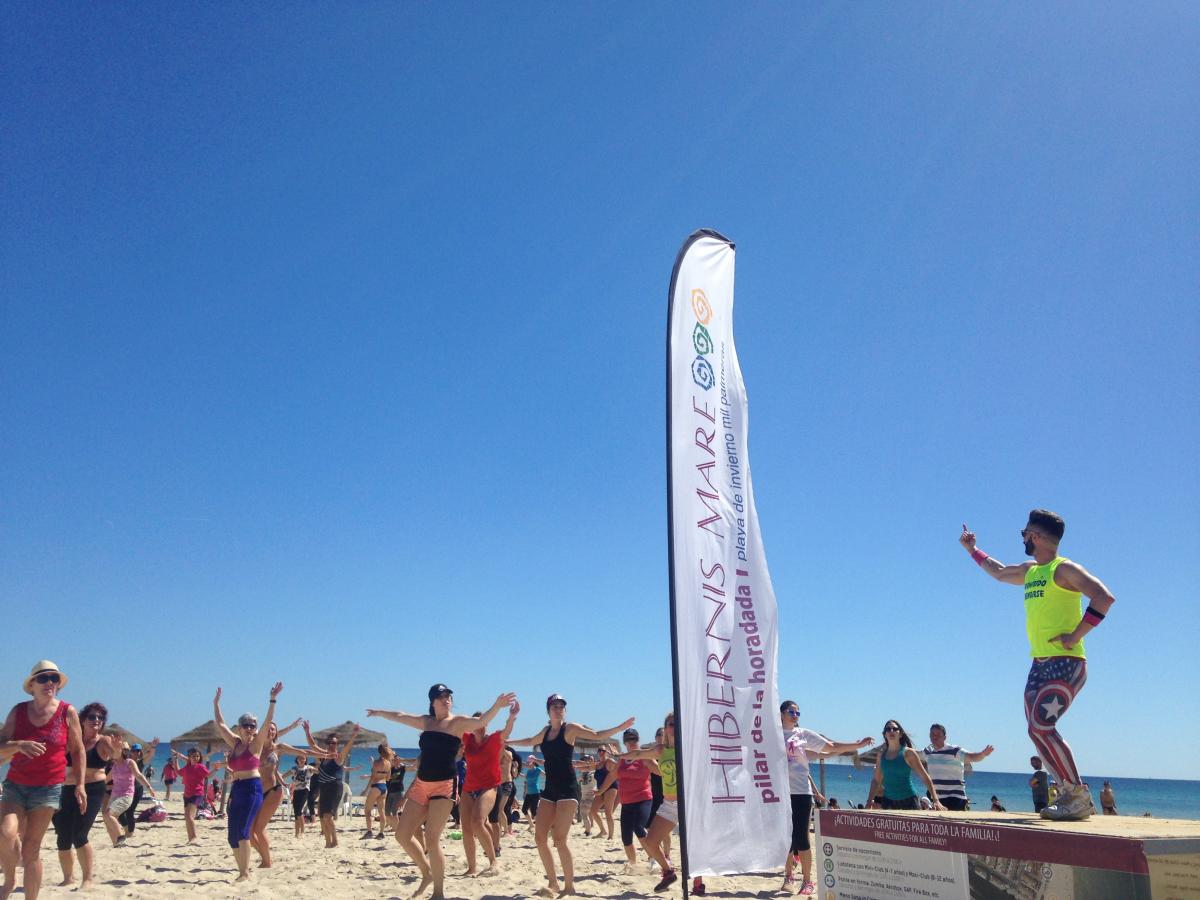 hibernis mare playa invierno pilar de la horadada mil palmeras zumba