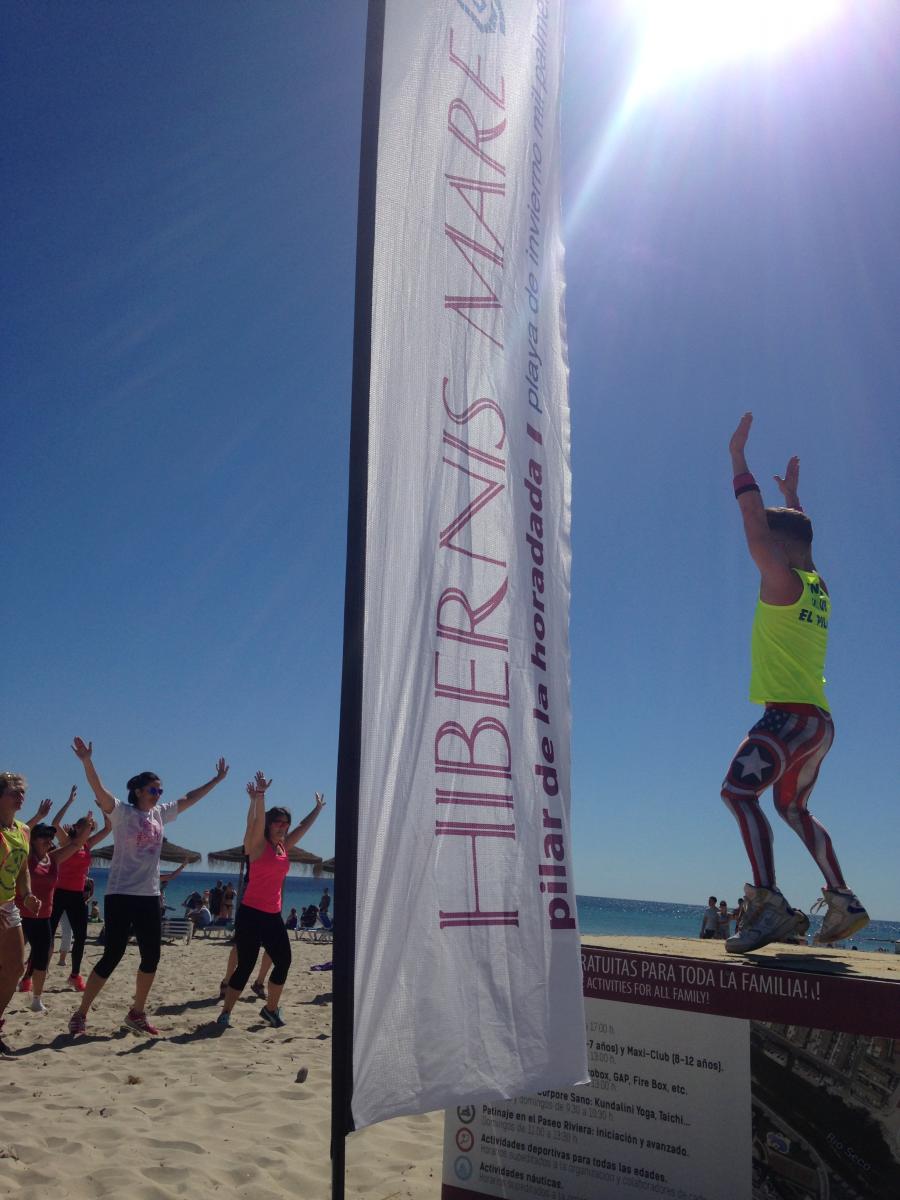 hibernis mare playa invierno pilar de la horadada mil palmeras zumba
