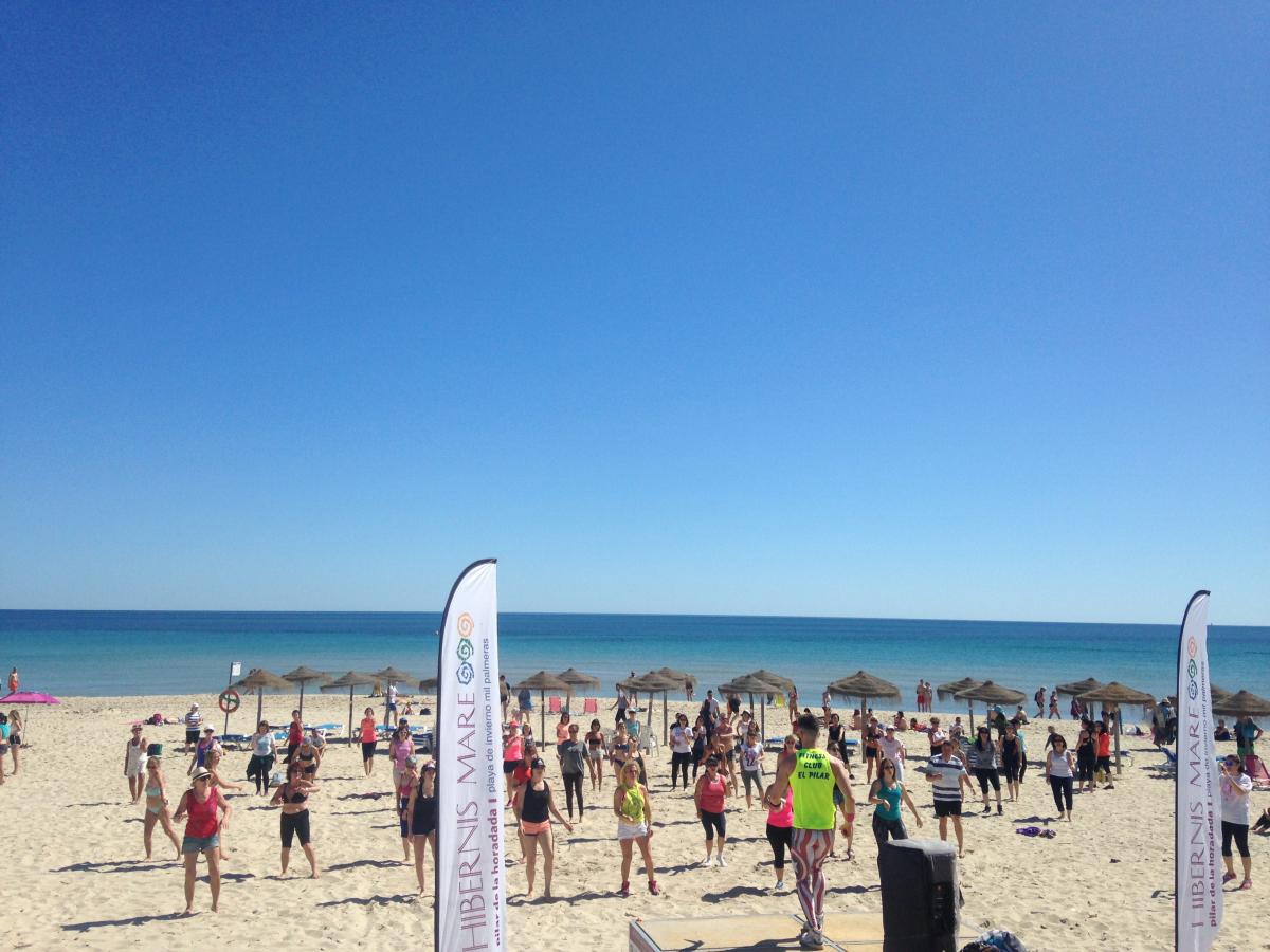 hibernis mare playa invierno pilar de la horadada mil palmeras zumba