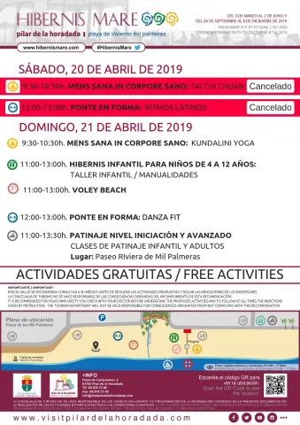 eventos cancelados 20 y 21 de abril